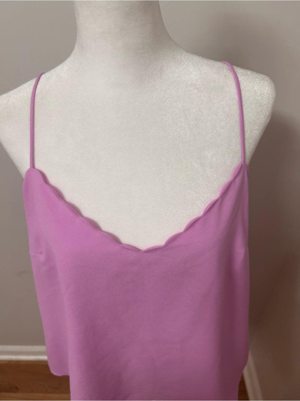 J. Crew Lavender Scallop-Trim Spaghetti Strap Camisole - Picture 2 of 6
